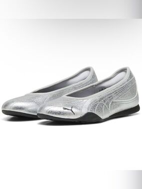 Puma Silver Metallic Ballet Flats